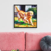 Gouden Retriever Hond Canvas Afdruk (Insitu (Woonkamer))