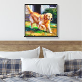 Gouden Retriever Hond Canvas Afdruk (Insitu (Slaapkamer))