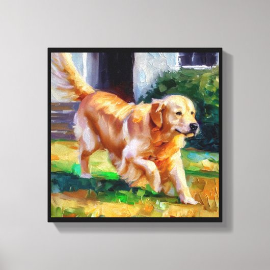 Gouden Retriever Hond Canvas Afdruk (Voorkant)
