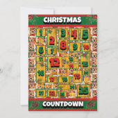 Gouden Retriever Hond Countdown Kerstmis Advent Feestdagenkaart (Voorkant)