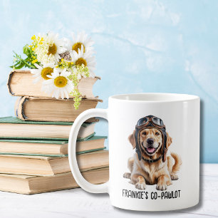 Gouden Retriever Hond Dier Aviator Grappige op maa Koffiemok