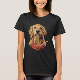 Gouden Retriever-hond eet Ramen-noedels T-shirt