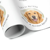 Gouden Retriever hond foto Leven is Beter Cadeaupapier (Rol Hoek)