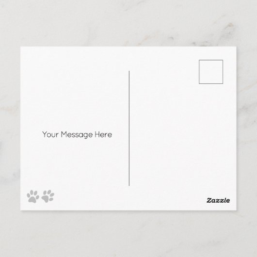 Gouden Retriever Hond Gepersonaliseerde Gelukkige  Briefkaart (Achterkant)