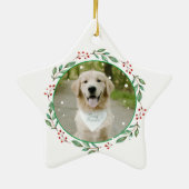 Gouden Retriever Hond Gepersonaliseerde Hand Drawi Keramisch Ornament (Achterkant)