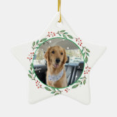 Gouden Retriever Hond Gepersonaliseerde Hand Drawi Keramisch Ornament (Achterkant)