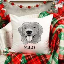 Gouden Retriever Hond Gepersonaliseerde Hand Drawi