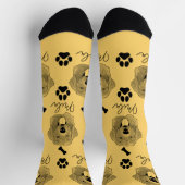 Gouden Retriever Hond Gepersonaliseerde Hand Drawi Sokken (Top)