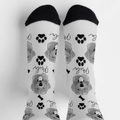 Gouden Retriever Hond Gepersonaliseerde Hand Drawi Sokken (Top)