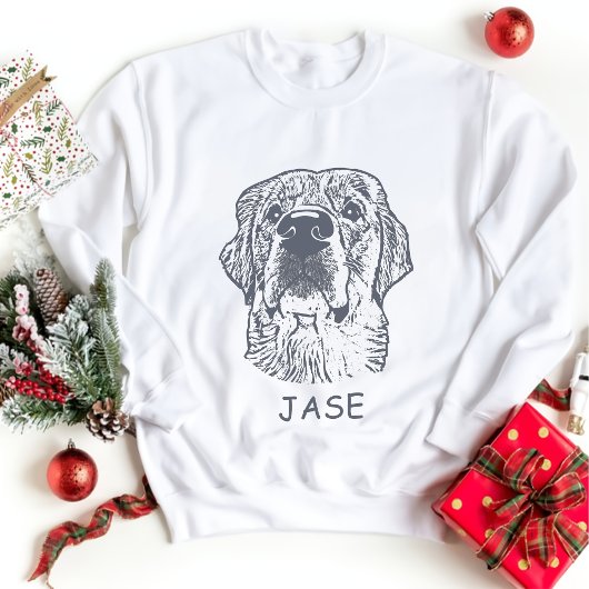 Gouden Retriever Hond Gepersonaliseerde Hand Drawi T-shirt
