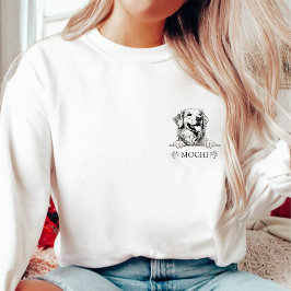 Gouden Retriever Hond Gepersonaliseerde Hand Drawi Trui