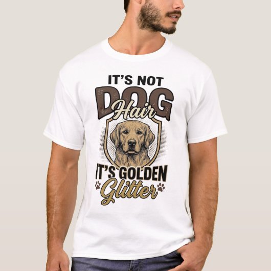 Gouden Retriever Hond Haar Vintage Grappige Shirt (Voorkant)