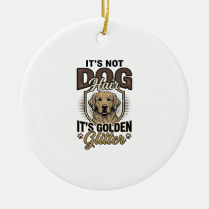 Gouden Retriever Hond Haar Vintage Grappige Shirt Keramisch Ornament