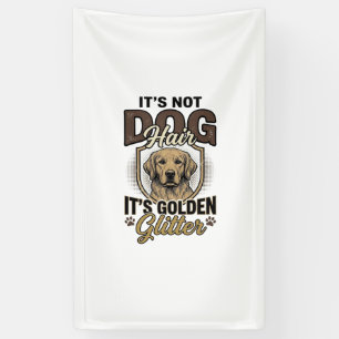 Gouden Retriever Hond Haar Vintage Grappige Shirt  Spandoek
