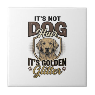 Gouden Retriever Hond Haar Vintage Grappige Shirt  Tegeltje