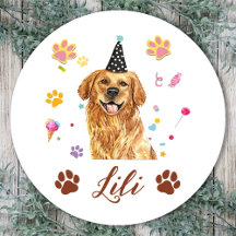 Gouden Retriever Hond Hand Getekend Gepersonalisee