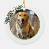 Gouden Retriever Hond Hand Tekening Gepersonalisee Keramisch Ornament (Achterkant)