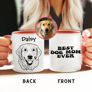 Gouden Retriever Hond Hand Tekening Gepersonalisee Mok