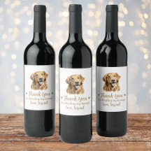 Gouden Retriever Hond Ik Doe Ook Trouw Wijnlabel