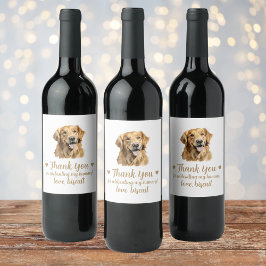 Gouden Retriever Hond Ik Doe Ook Trouw Wijnlabel Wijn Etiket