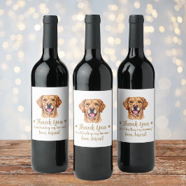 Gouden Retriever Hond Ik Doe Ook Trouw Wijnlabel Wijn Etiket