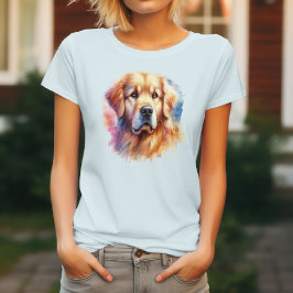 Gouden Retriever Hond in Aquarel Elegantie T-shirt