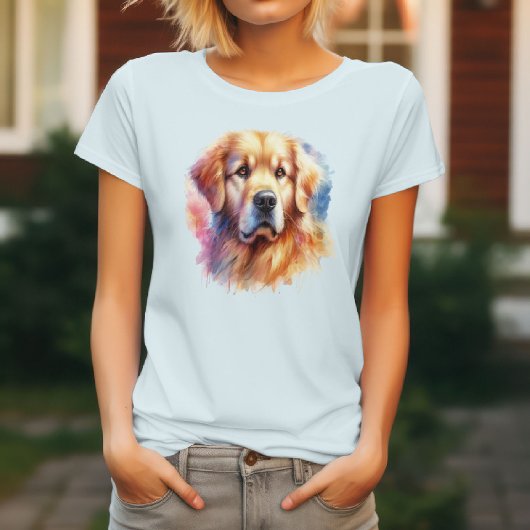 Gouden Retriever Hond in Aquarel Elegantie T-shirt