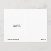 Gouden Retriever Hond in Pyjama's Beterschap Briefkaart (Achterkant)