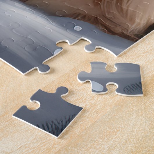 Gouden Retriever Hond in Sneeuw Kerstmis Legpuzzel (Zijkant)