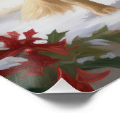 Gouden Retriever Hond in Sneeuw Kerstmis Perfect Poster (Hoek)