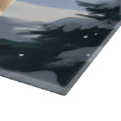 Gouden Retriever Hond in Sneeuw Kerstmis Snijplank (Hoek)