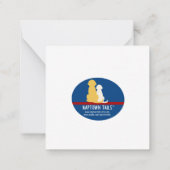 Gouden Retriever Hond Kerst Platte Wenskaart Notitiekaartje (Achterkant)