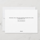 Gouden Retriever Hond Kerst Schouw Feestdagenkaart (Achterkant)