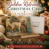 Gouden Retriever-hond Kerstdagcadeaus presenteert Feestdagenkaart