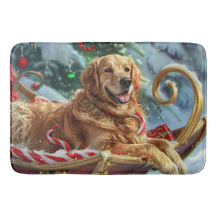 Gouden Retriever Hond Kerstfeest Badmat