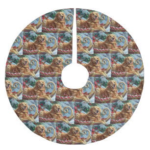 Gouden Retriever Hond Kerstfeest Kerstboom Rok