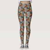 Gouden Retriever Hond Kerstfeest Leggings (Voorkant)
