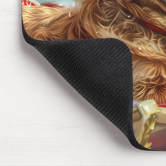 Gouden Retriever Hond Kerstfeest Muismat (Hoek)