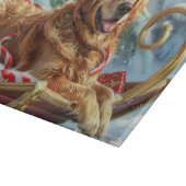 Gouden Retriever Hond Kerstfeest Snijplank (Hoek)