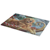 Gouden Retriever Hond Kerstfeest Snijplank (Hoek)