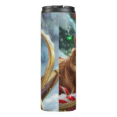 Gouden Retriever Hond Kerstfeest Thermosbeker (Achterkant)