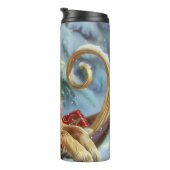 Gouden Retriever Hond Kerstfeest Thermosbeker (Geroteerd rechts)