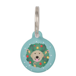 Gouden Retriever Hond Kerstkrans Huisdierpenning