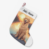 Gouden Retriever Hond Kleine Kerstsok (Voorkant (Hangend))