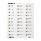 Gouden Retriever Hond Krans Retouradres Etiket (Full Sheet)
