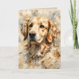Gouden Retriever-hond Kunst Designkaart Kaart
