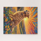 Gouden Retriever hond Legpuzzel (Horizontaal)