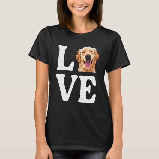 Gouden Retriever Hond Liefde T-shirt (Voorkant)