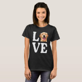 Gouden Retriever Hond Liefde T-shirt (Voorkant volledig)