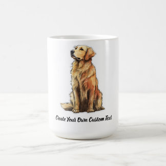 Gouden Retriever Hond Maak Uw Eigen Aangepaste Tek Koffiemok